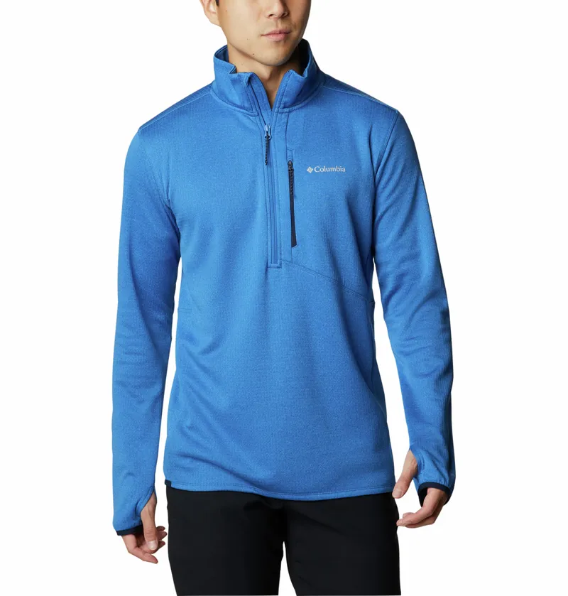 Columbia Men's Park View Fleece Half Zip in Bright Indigo Heather